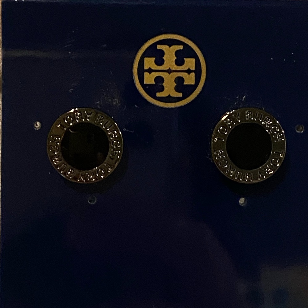 Tory Burch enamel logo stud earrings
